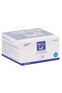 Бинт EM-Fix Haft медицин эластич фиксир белый 4 см × 10 м