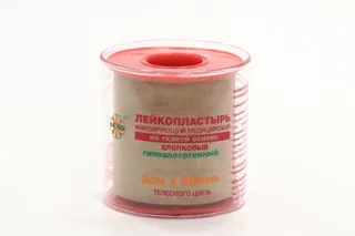 Лейкопластырь Лейко гипоаллерг на тканевой основе в катушке / пластик пенале 5×500 см телесн