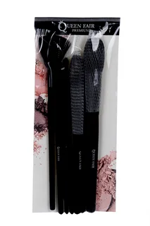 Набор Queen fair кистей для макияжа Premium Brush 8 предметов в чехле цвет черный