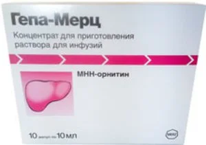Гепа-Мерц 500 мг / мл 10 мл 10 шт концентрат для приготовления инфузионного раствора