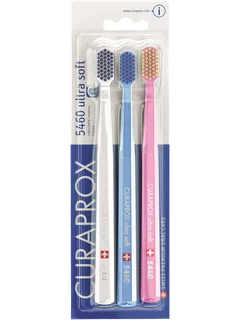Набор зубных щеток CS 5460/3 Ultrasoft d 0,10 мм 3 шт Curaprox