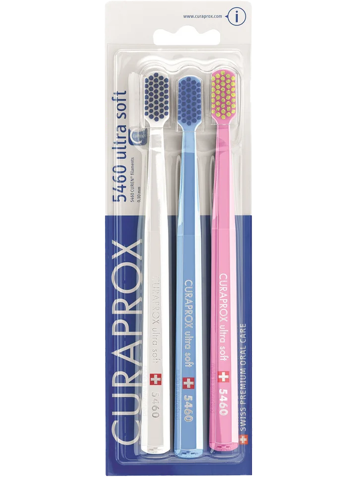 Набор зубных щеток CS 5460/3 Ultrasoft d 0,10 мм 3 шт Curaprox