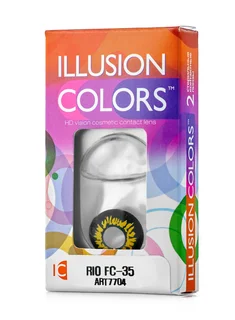 Линзы Illusion colors Rio FC 35 контактные 3 месяца -0,00/14,0/8,6/2 шт