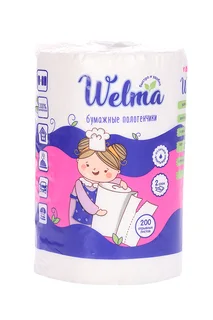 Салфетки Welma бумажные в рулоне 200 шт
