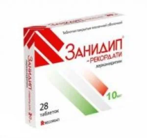 Занидип-Рекордати 10 мг 56 шт таблетки покрытые пленочной оболочкой