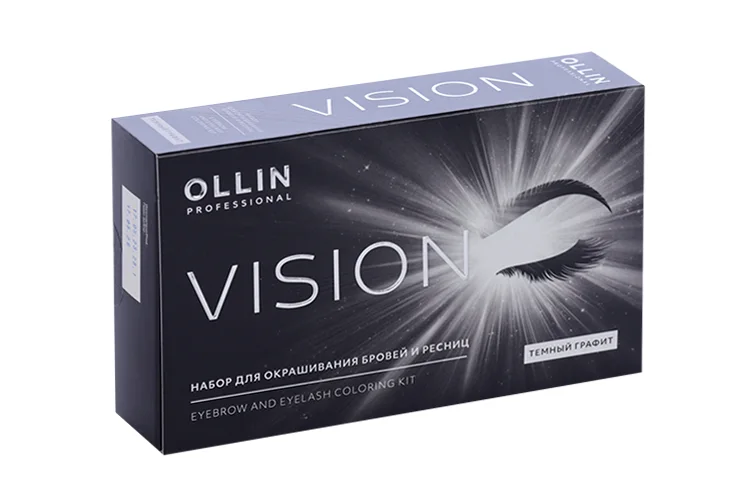 Набор Ollin Professional Vision для окрашивания бровей / ресниц темный графит