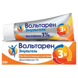 Лекарственное средство Вольтарен Эмульгель Гель для наружного применения 1 % 50 г
