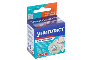 Пластырь Унипласт гипоаллерг фиксирующий неткан осн 2,5×500 см