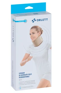 Бандаж Orlett на шейный отдел позвоночн БН6-53 для взросл высота 10 см черный р 1