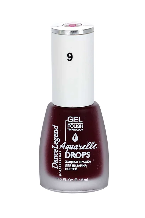 Лак для ногтей Dance Legend жидкие краски для ногтей Aquarelle drops тон №9 15 мл