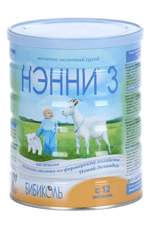 Напиток Бибиколь сухой молочный нэнни 3 на основе козьего молока с 12 мес 800 гр