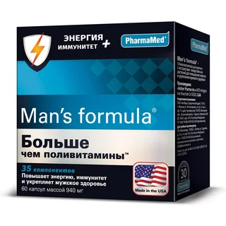 Менс Формула Больше Чем Поливитамины Энергия+Иммунитет капсулы 60 шт