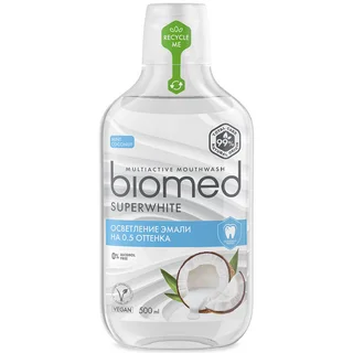 Комплексный натуральный ополаскиватель для полости рта «Biomed Отбеливание С Кокосом» 500 мл Biomed