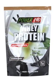 Протеин Power PRO сывороточный с изолятом Whey Protein со вкусом ванили 1 кг