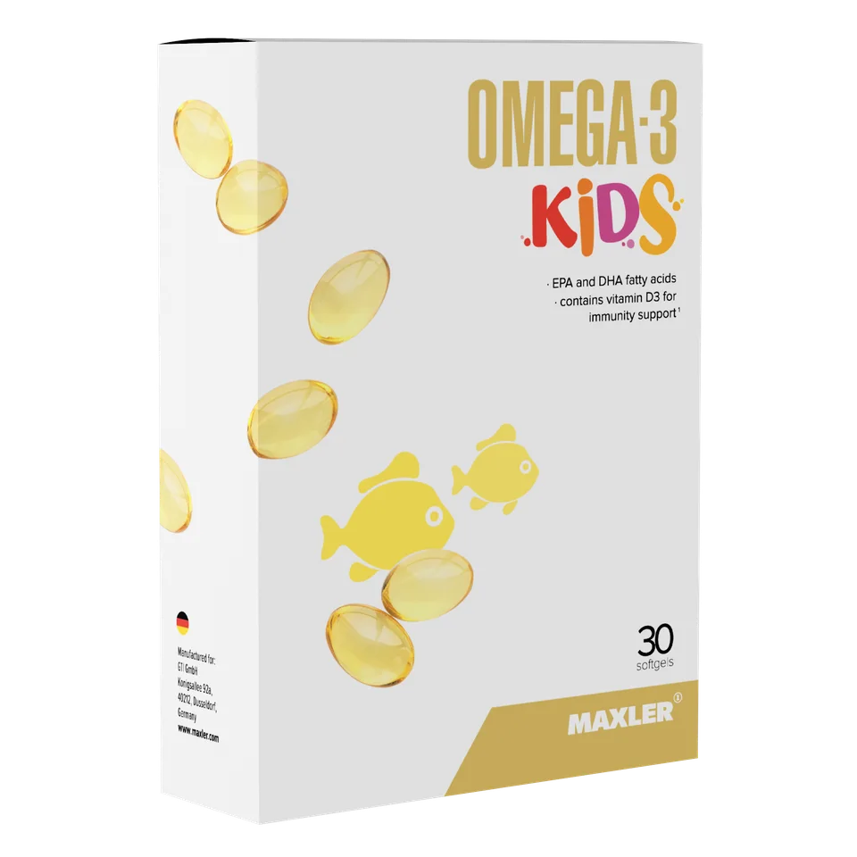 Омега-3 для детей (Kids), 30 капсул, Maxler