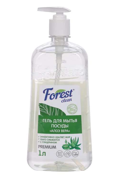 Гель Forest clean Алоэ Вера для посуды с помпой 1 л