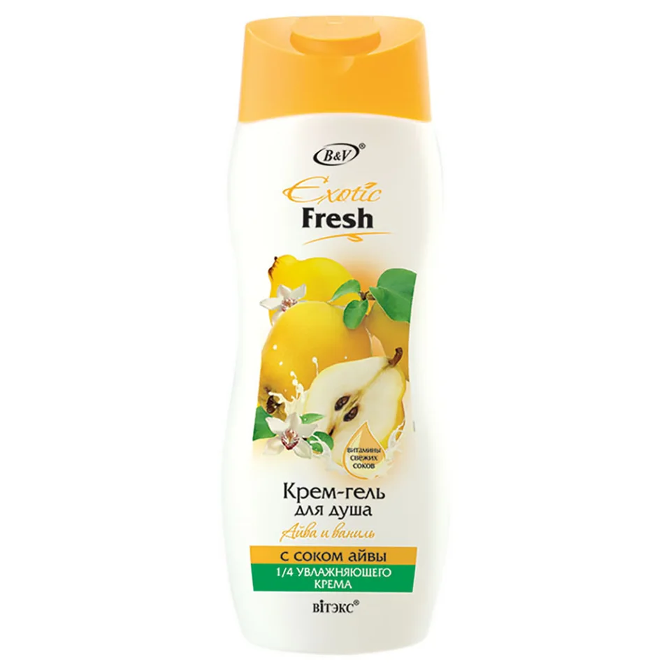 Крем-гель для душа Айва и Ваниль Exotic Fresh 500 мл Витэкс