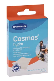 Пластырь Cosmos Hydro гидроколлоидный для влажных мозолей 90×65 мм 3 шт