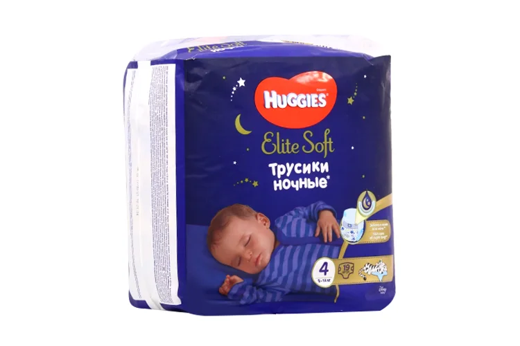 Ночные трусики Huggies Elite Soft 4 9-14 кг 19 шт