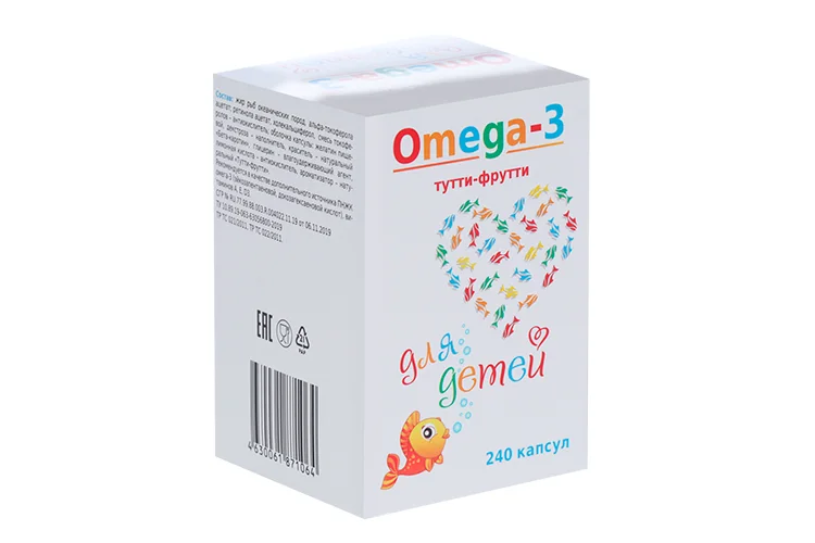 Омега-3 тутти-фрутти детский микс 0,5 гр 240 шт