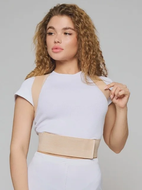 Корректор осанки Эласма Lycra С 810 бежевый р 6