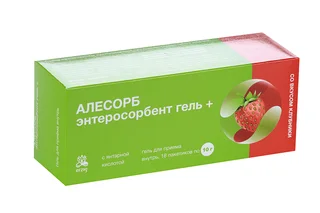 Алесорб 10 гр 18 шт гель для приема внутрь со вкусом клубники