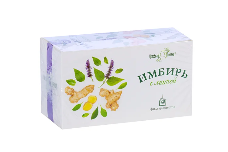Имбирь с мятой, 1,5 г, 20 шт, фильтр-пакет