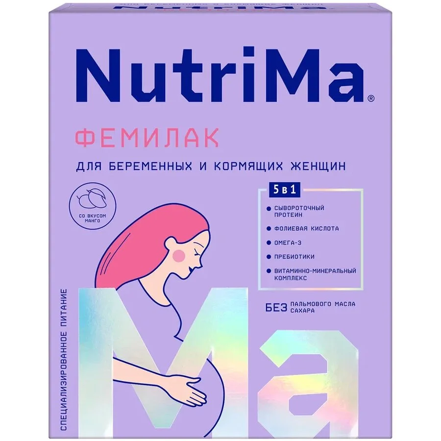 Фемилак Нутрима смесь для беременных и кормящих Манго 350г