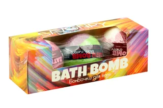 Набор Savonry Bath Bomb бомбочки для ванны вишня / черная смородина / виноград 3 шт