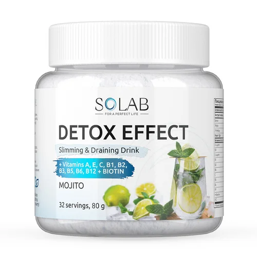 Детокс Слим Эффект с экстр лимонника Solab, 80 г, порошок со вкусом мохито