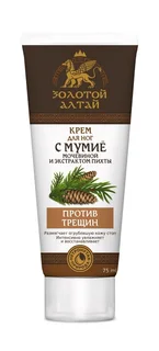 Крем Золотой Алтай для ног п/трещин смягчающий с мумие / мочевиной / экстрактом пихты 75 мл