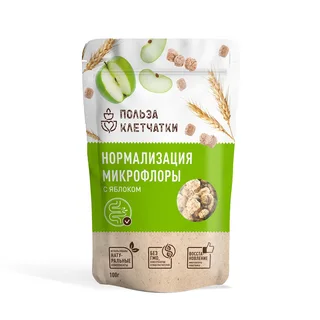 Отруби Польза клетчатки Профилактика запоров с яблоком 100 гр
