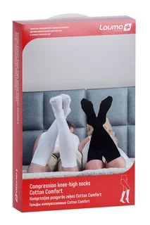 Гольфы Лаума Медикал Cotton Comfort мед компресс хлопок 1 класс р 42-44 пара черн