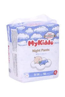 Подгузники-трусики MyKiddo Night Pants Premium 4 ночные для детей L (9-14 кг) 18 шт