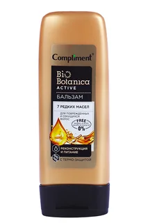 Бальзам Compliment Biobotanica 7 редких масел Реконст-я/пит-е для повреж / секущ волос 200 мл