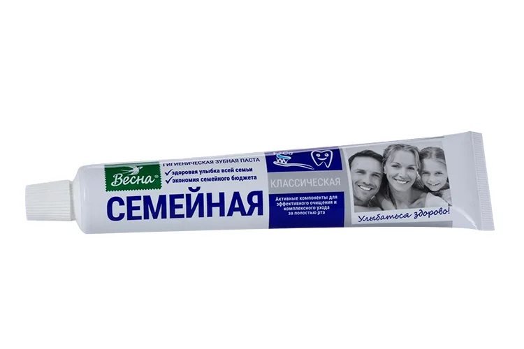 Зубная паста Весна Семейная классическая без пенала 90 гр