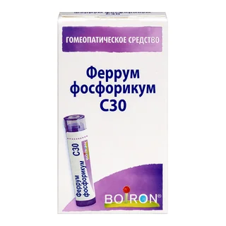 Феррум Фосфорикум С30 гранулы гомеопатические 4 гр