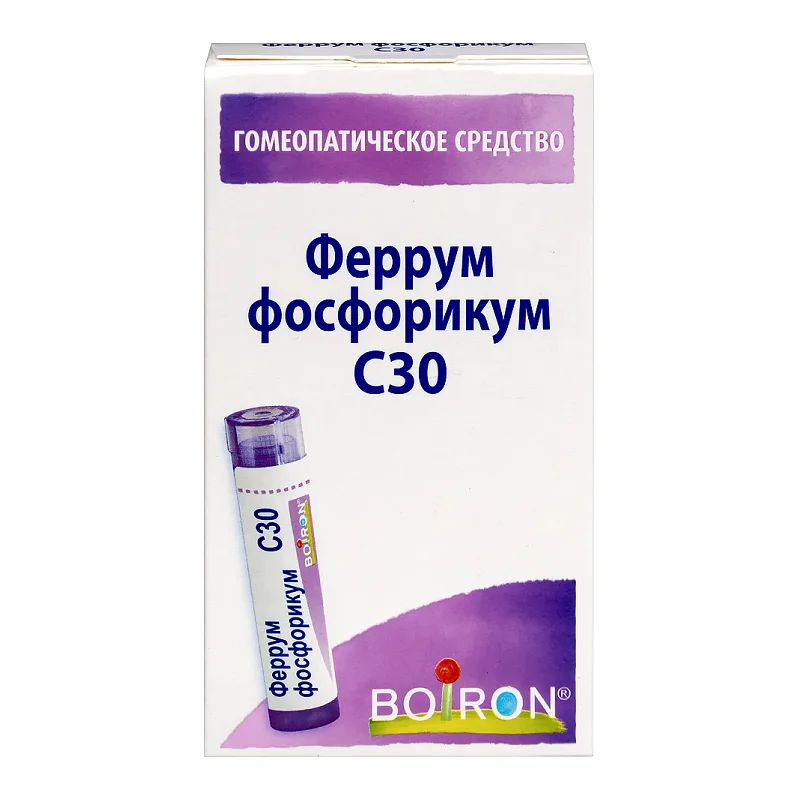 Феррум Фосфорикум С30 гранулы гомеопатические 4 гр