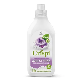 Grass Гель для стирки всех видов тканей концентрат Crispi флакон 1800 мл