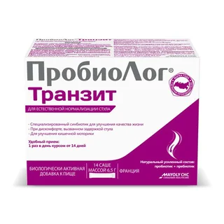 Пробиолог транзит порошок пакет-саше по 6,5 гр 14 шт