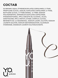 Relouis Y.O.U. Подводка-фломастер для глаз Really The One №2 Brown (коричневый) 5,5 мл