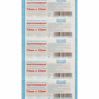 Пластырь бактериц 2,3×7,2 см на полимерн основе 5 шт