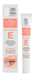 Крем-антиоксидант для нежной кожи вокруг глаз, Витамин Е, 20 мл, Librederm