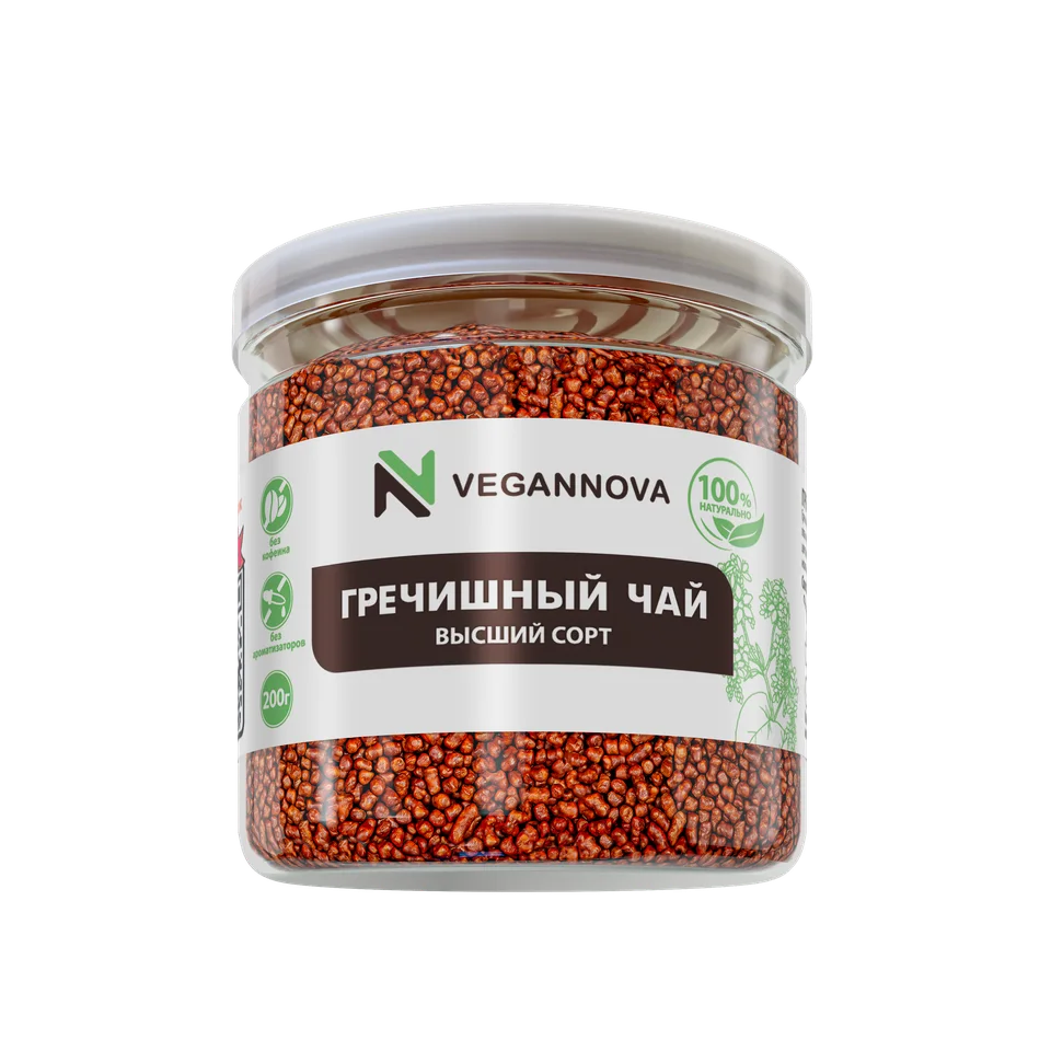 VeganNova Гречишный чай Ку Цяо для похудения, без кофеина, гранулированный, 200 г
