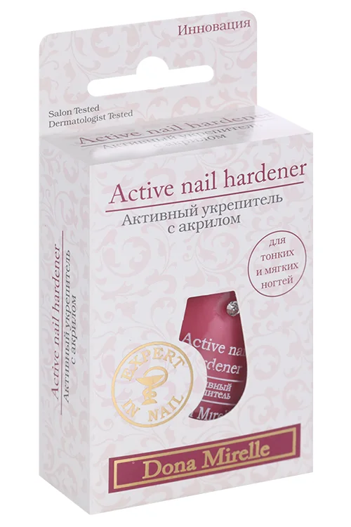 Лак для ногтей Dona Mirelle Active nail hardener активный укрепитель с акрилом 17 мл