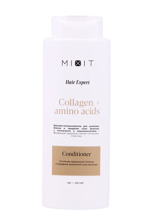 Бальзам-ополаскиватель Mixit Hair Expert блеск / сила волос с коллаг / аминокисл для волос 400 мл