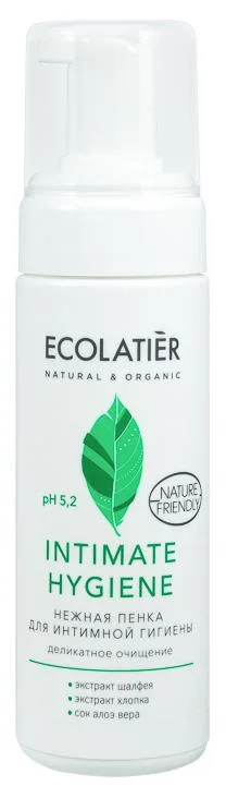 Нежная пенка для интимной гигиены Intimate Hygiene с экстрактами шалфея и хлопка 150 мл Ecolatier