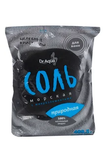 Соль для ванн Dr Aqua Целебные кристаллы морская природная 409,5 гр