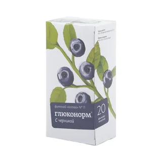 Алтай фиточай 11 шт Глюконорм черника 2 гр 20 шт