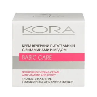 Крем вечерний питательный с витаминами и медом 50 мл Kora